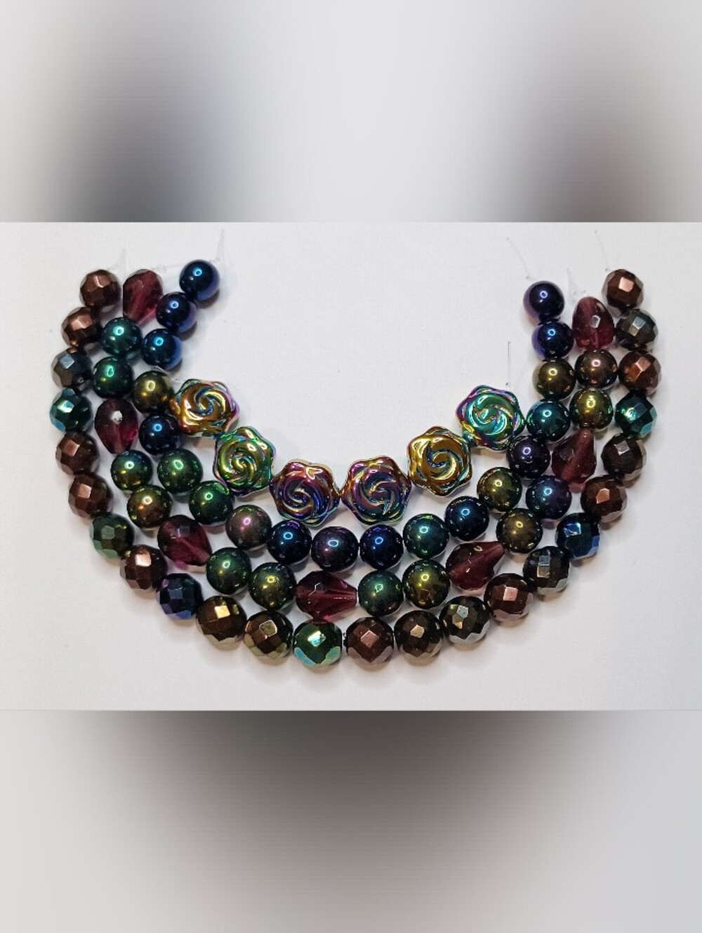 Glass Beads 4-strands Jewelry Making